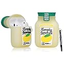 Oqplog for Airpod 2/1 Case - Yellow Lemonade, Food Design Cute 3D Cartoon Funny Kawaii for Airpods 1st 2nd Soft Silicone Cover Fashion Cool Fun