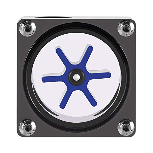 Wendry PC Water Meter Indicator, G1/4 Thread Computer Water Cooling Meter, 6 Impeller 3-Way Meter for PC Water Cooling System