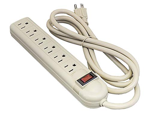 Cable Leader 6 Outlet Surge Suppressor Power Strip with Safety Circuit Breaker (6 Foot (1 Pack))