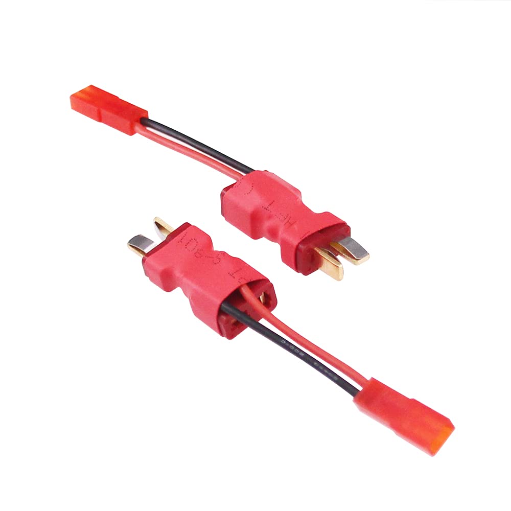 BDHI 3pcs T-Plug Style Male to Female Connector with in-line JST Female 20awg 5cm Cable Parallel Power Adapter for Camera Gimbal(B177-3)