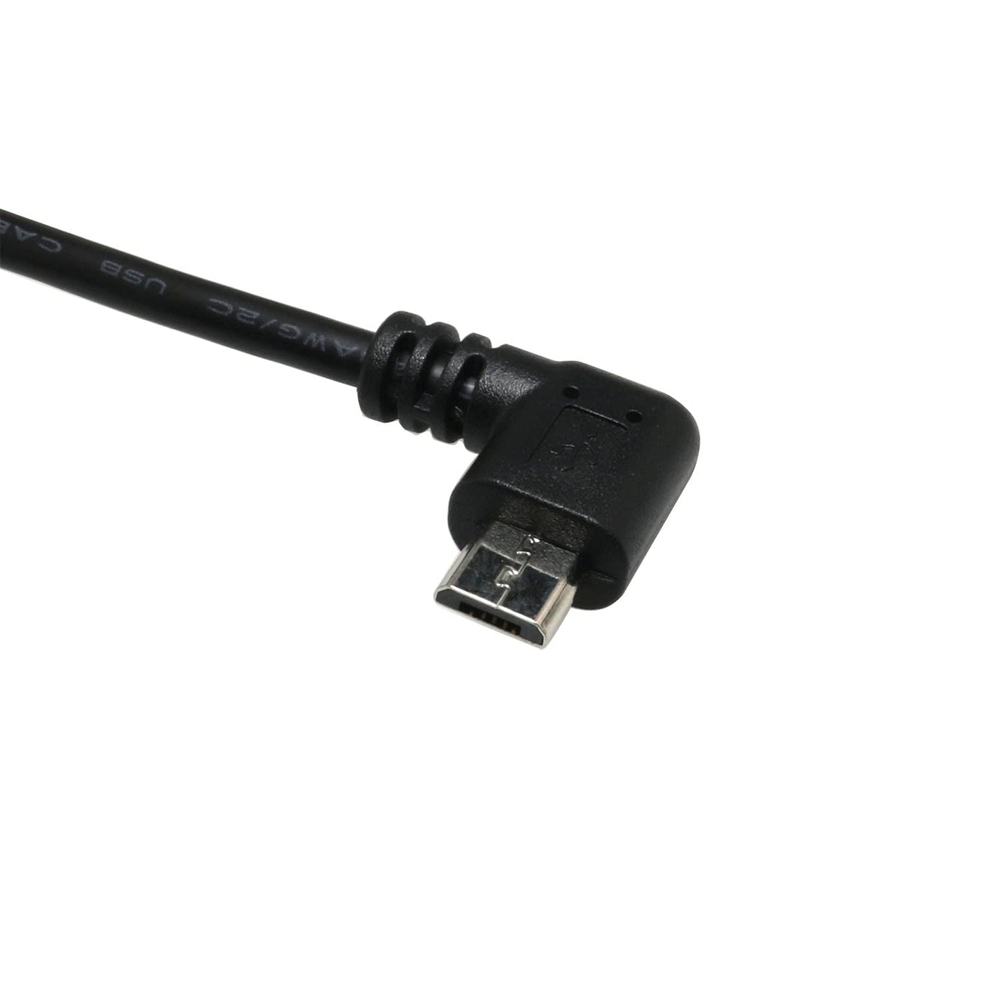 BAIRONG 90 Degree Right Angle Micro USB Male to 5 Pin Motherboard Female Adapter Extended Cable 50CM, Black