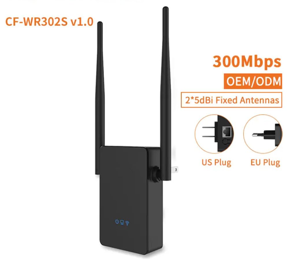 Router Repeater Bridge Modes 300Mbps WiFi Service Range Extender CF-WR302S Wireless Single Router Repeater