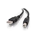 C2G 28102 USB Cable - USB 2.0 A Male to B Male Cable for Printers, Scanners, Brother, Canon, Dell, Epson, HP and more, Black (6.6 Feet, 2 Meters)