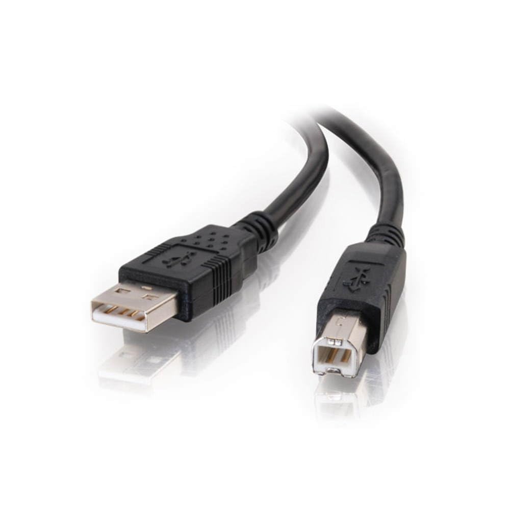 C2G 28102 USB Cable - USB 2.0 A Male to B Male Cable for Printers, Scanners, Brother, Canon, Dell, Epson, HP and more, Black (6.6 Feet, 2 Meters)