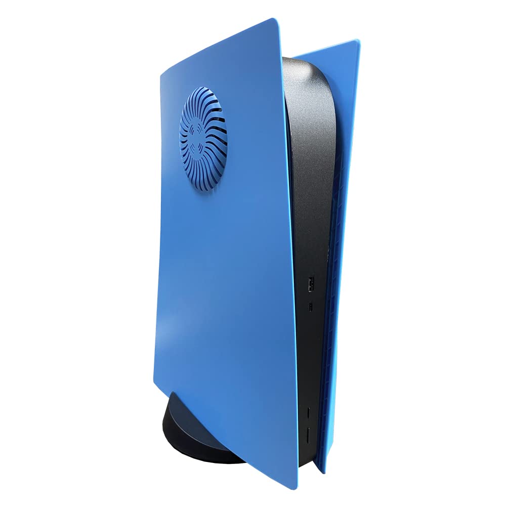 Wedorat Plate for ps5 Faceplate Starlight Blue Case Cover Replacement Plate for PS5 Disc Edition Hard Shell Faceplate Skin Plates Case Cover ABS Side