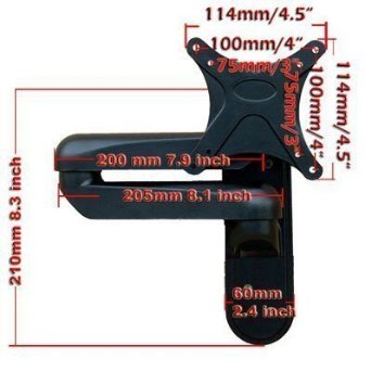 VideoSecu Mount Tilt Swivel Single Arm TV LCD Wall Mount for AOC i2721vh L19W898 L19W861 L19W761 L22W898 L22W861 L22W761 L24H898 H19W / G22LWK / H22W