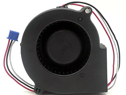 ELOMILE 12V Blower 7530 12V 0.55A 3-Wire Turbo Fan, 75x75x30mm, Desktop Compatible
