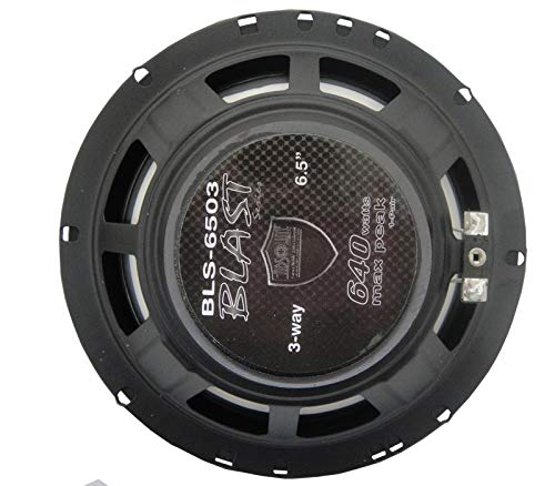 Absolute BLS-6503 Blast Series 6.5 Inches 3 Way Car Speakers 640 Watts Max Power