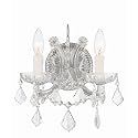 Crystorama Maria Theresa 2 Light Clear Italian Crystal Polished Chrome Sconce
