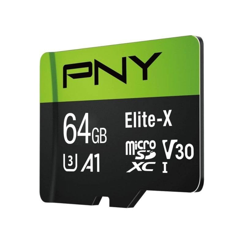 PNY 64GB Elite-X Class 10 U3 V30 microSDXC Flash Memory Card