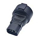 Toptekits C14 to Euro Schuko Female Power Converter Travel Plug Adapter,IEC 320 C14 Male to Europe Schuko Female Socket Electrical Adapters,Cee7…