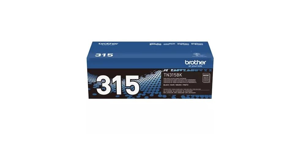 Brother TN-315BK Black (OEM) Genuine Toner Brother Printer Series HL-4150CDN Brother HL-4570CDW Brother MFC-9460CDN Brother MFC-9560CDW Brother