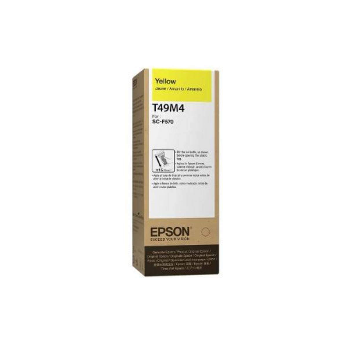 Epson T49M UtlraChrome Dye Sub Ink, Yellow, 140ml (T49M420)