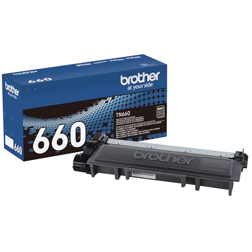 Brother Genuine High Yield Toner Cartridge, TN660, Replacement Black Toner, Page Yield Up to 2,600 Pages, Amazon Dash Replenishment Cartridge, Black