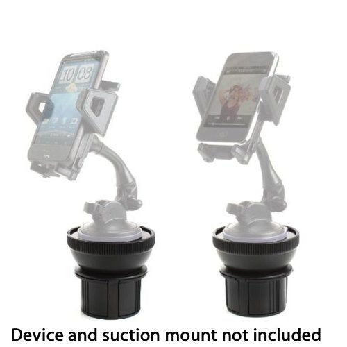 USA GEAR Adjustable Cup Holder Suction Mounting Surface - Compatible with Suction Mount Wireless Car Chargers - Adjustable Design Holds Suction Mounts