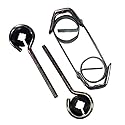 Antenna Mast Cable Standoff Coax TV 2 Pack Outdoor Off-Air Tube Strap-On Video Signal Run Attachment Support, Silver,