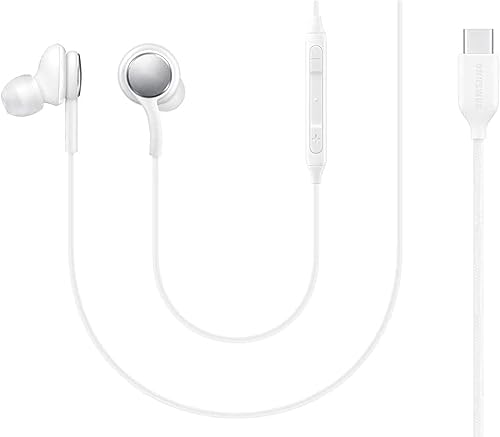 UrbanX 2020 Headphones for Samsung Galaxy S10 S10e Plus with Type C Connector | Designed by AKG with Microphone and Volume Buttons (AKG White)