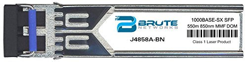 Brute Networks J4858A-BN - 1000BASE-SX 550m MMF 850nm SFP Transceiver (Compatible with OEM PN# J4858A)