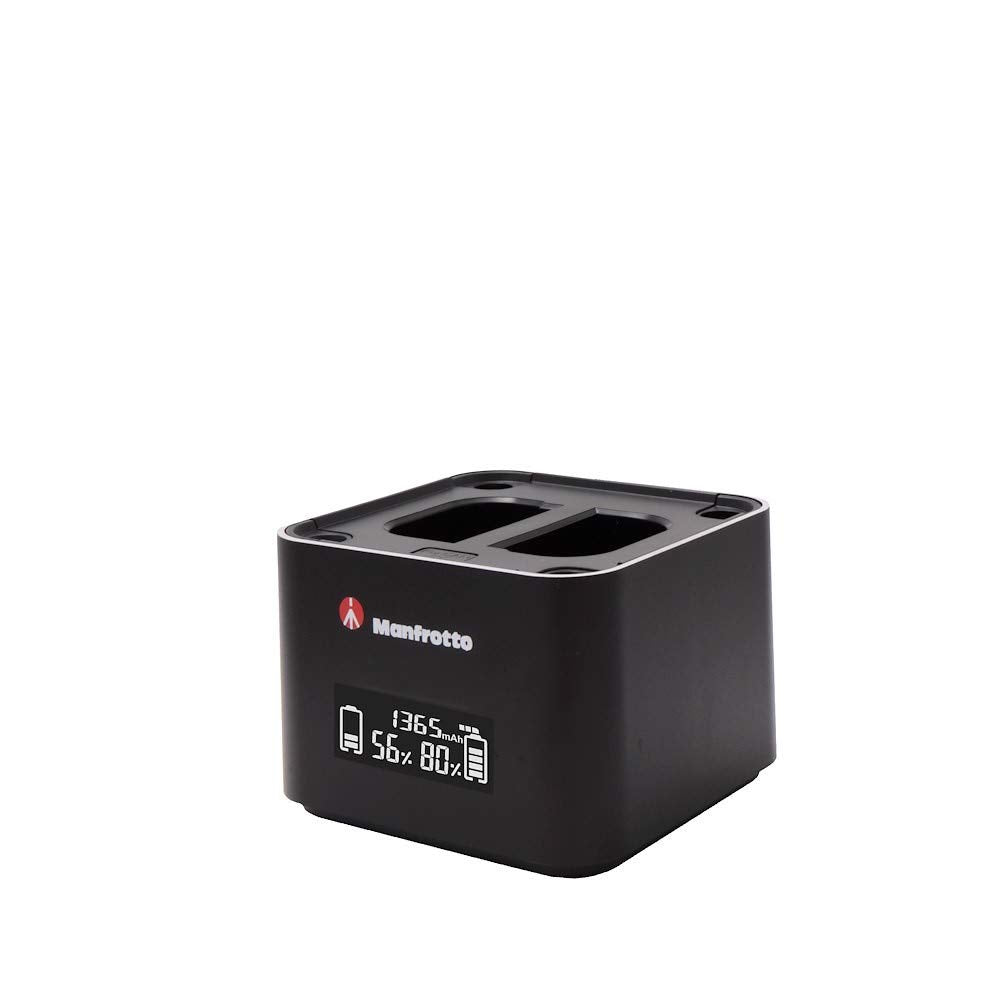 Manfrotto Pro Cube Professional Twin Charger, for DSLR Cameras, Compatible with Canon