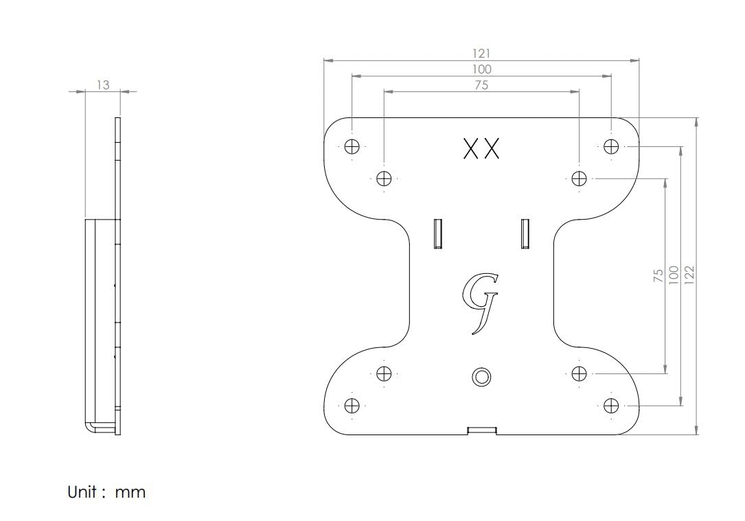 Gladiator Joe Monitor VESA Bracket Adapter Compatible with AOC I2367F(Fh,Fm,Fw), I2267Fw(Fwh), I2757Fh(Fm),I2067F,230LM00023-100% Made in North