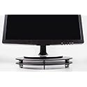 Vu Ryte Stackable 1 Inch Computer Monitor Riser Stand, Oval, Black, VUR 8800 4-Pack