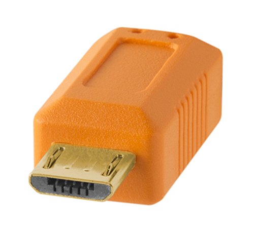 Tether Tools TetherPro USB 2.0 to USB Micro-B 5-Pin Cable | for Fast Transfer Between Camera and Computer | High Visibility Orange | 15 Feet (4.6 m)