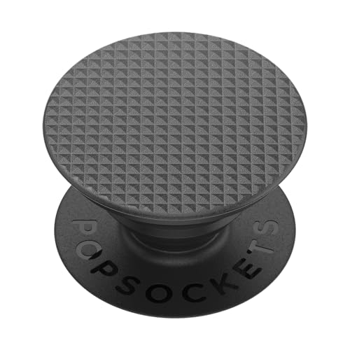 PopSockets Adhesive Phone Grip, Holder, Phone Stand, Black - Knurled Texture Black