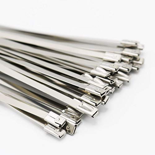 42" Supreme 316 Stainless Steel Cable Zip Ties, 300 lb, (100 Piece)