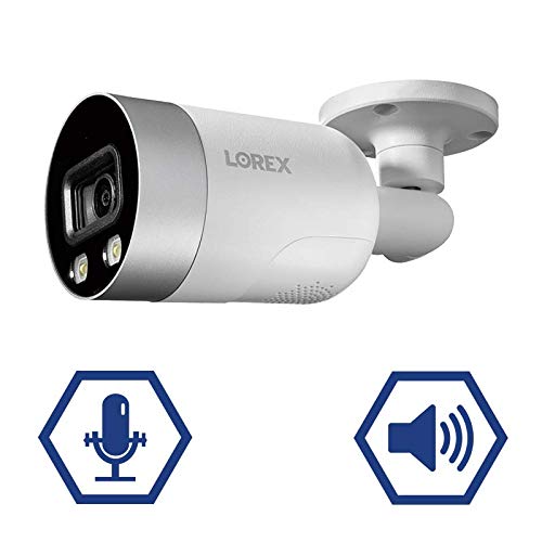 Lorex 4K Security Camera System, Fusion 8-Channel 2TB NVR System with 4 Wired Smart Deterrence 4K (8MP) IP POE Cameras, 150FT Night Vision (M. )