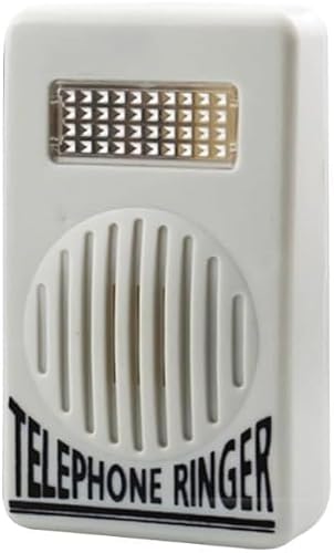 1Pc White Telephone Ringer Amplifier Bell Extra-Loud Telephone/Phone Ringer Use Safety Small in Size and Light in Weight,Telephones