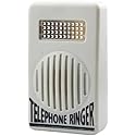 1Pc White Telephone Ringer Amplifier Bell Extra-Loud Telephone/Phone Ringer Use Safety Small in Size and Light in Weight,Telephones