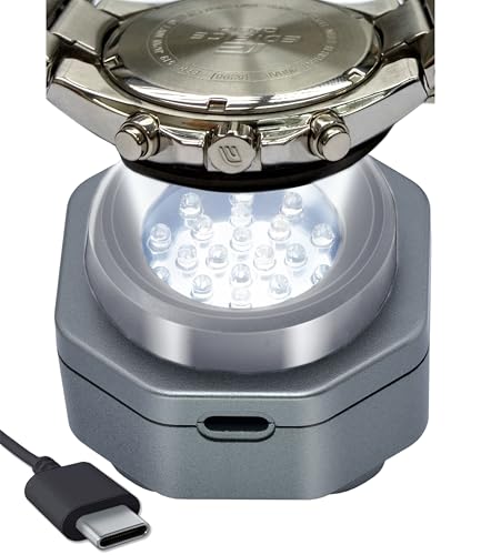 CoolFire (The Original) - USB-C UV Free Solar Watch Fast Charger for All Eco Solar Watches. Safe 24/7 Charging (No 8H Timer Needed). Reloj Hombre