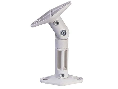Monoprice Adjustable 10 lb. Capacity Speaker Wall Mount Brackets (Pair), White
