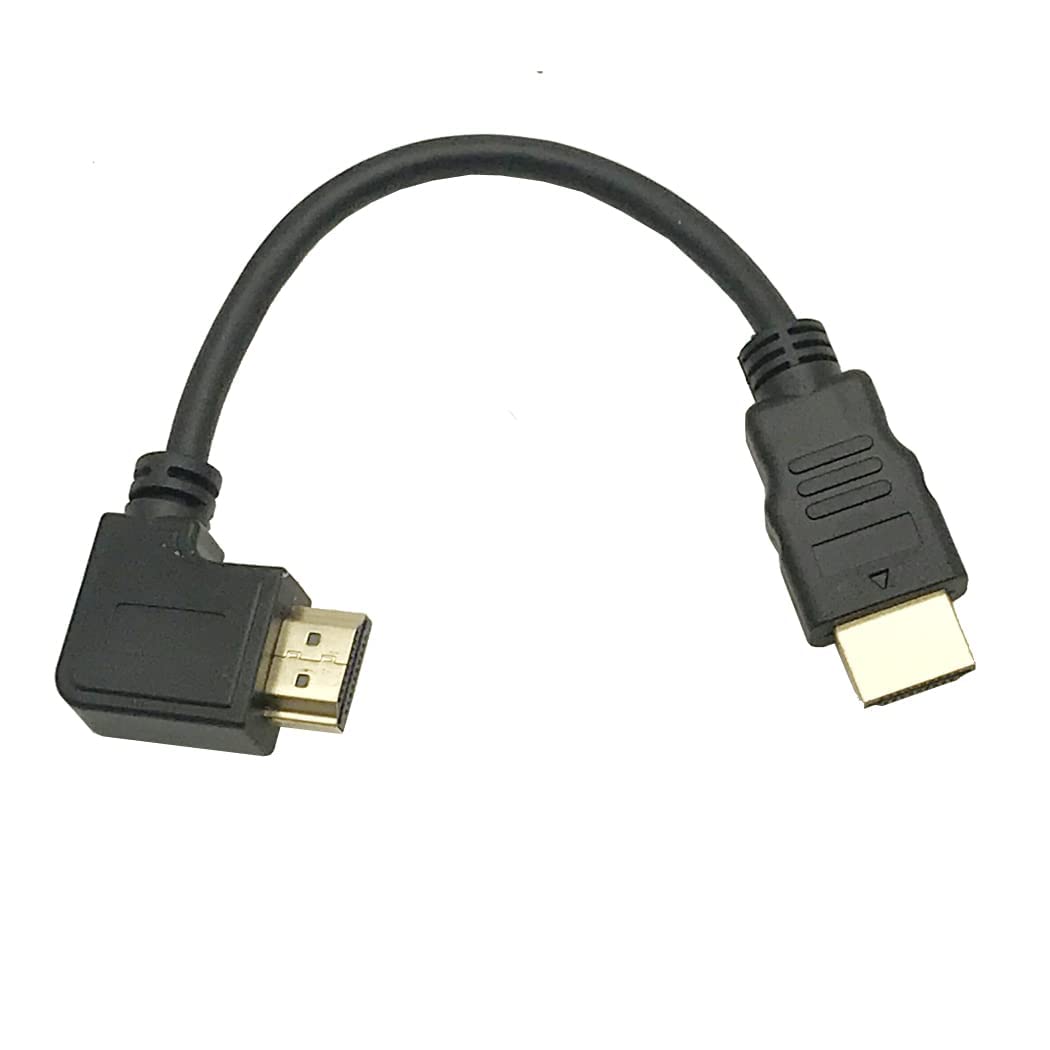 jasavdio 8K HDMI 2.1 Cable Right Angled 8Inch Short 90 Degree HDMI Cable 2.1 Right Angle HDMI Male to Male Cable,8K@60hz 4K@120hz 144Hz eARC HDR10