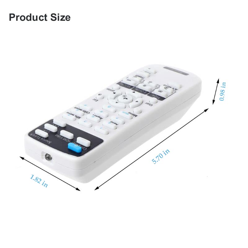 Universal Remote Control Replacement for Epson Home Cinema 8350 2150 2100 2000 2250 3020 Powerlite 93 485W 525W 5535U EB EX EX5280 EX3212 VS H