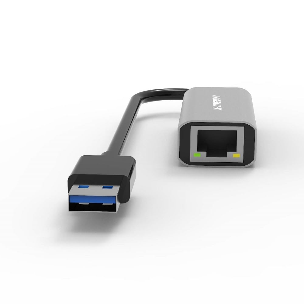 X-MEDIA XM-UE3000 USB 3.0 Type-A 10/100/1000Mbps Gigabit Ethernet LAN Network Adapter | Plug & Play | Realtek RTL8153 Chipset | Windows 11 & Linux