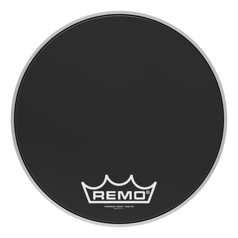 Remo 22892 18 in. Power Max Ebony Crimp Lock