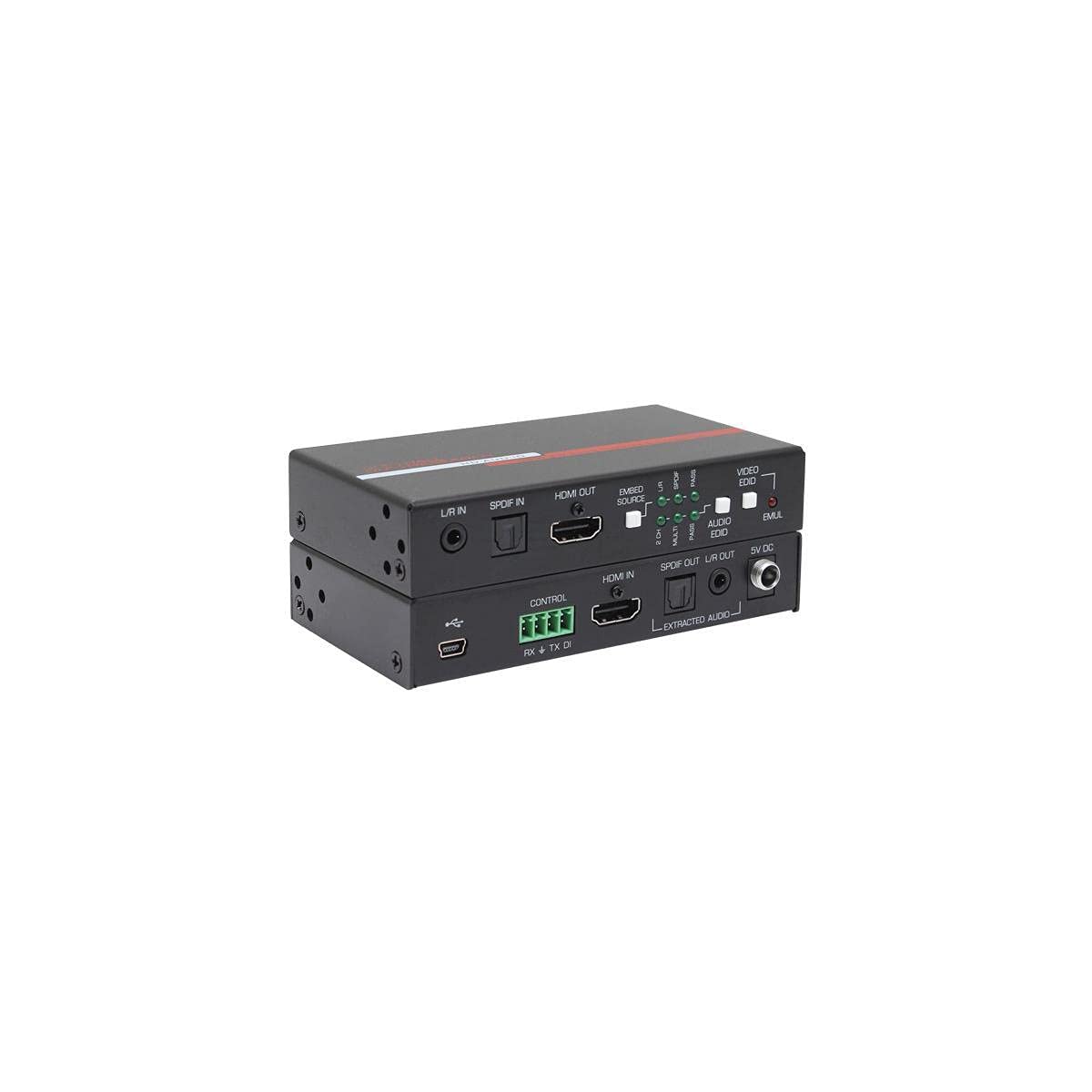 Hall Technologies HD-AUD-IO (HDMI 2.0 Audio Embed, De-Embed, EDID Manager and Equalizer, and HDCP 2.2 & 1.4 Supported)