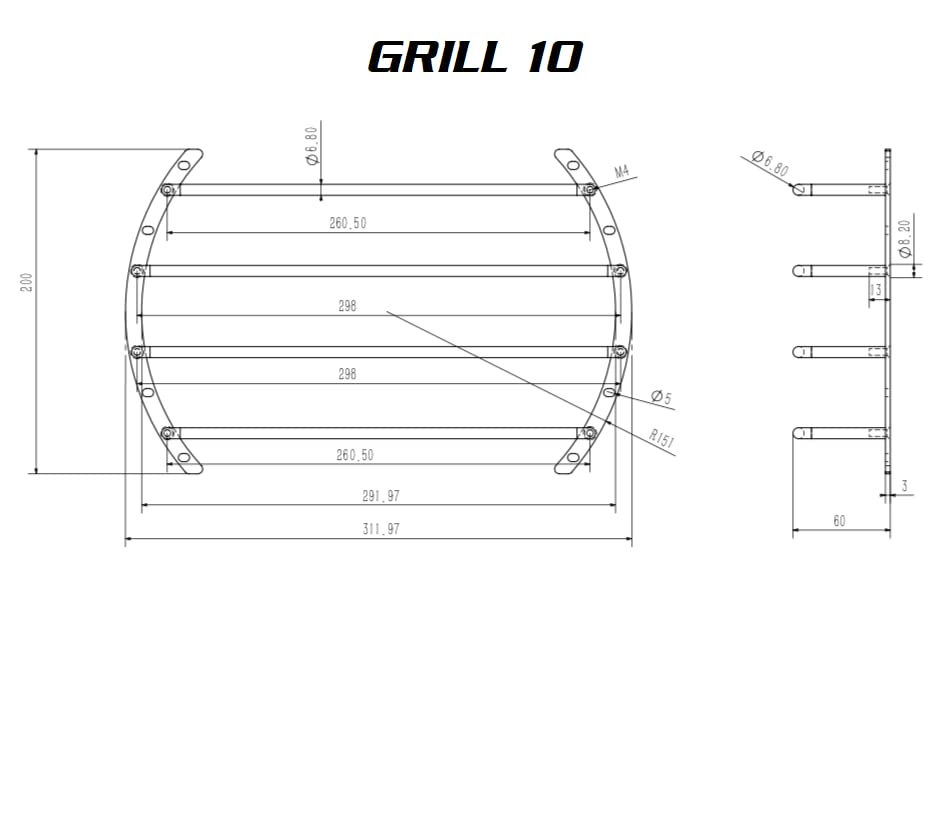 Massive Audio GRILL10 10-Inch Subwoofer Grill | Deep-Set Anodized Steel Protective Speaker Cover - Heavy-Duty Design for Car Audio Subs - Universal
