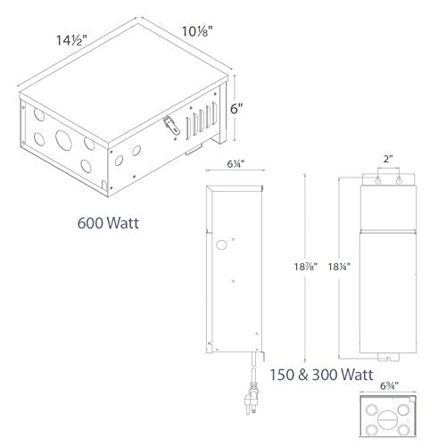 WAC Landscape Lighting, 75W Stainless Steel Outdoor Landscape Lighting Magnetic Power Supply