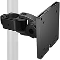 VIVO Steel Ultrawide Monitor Bracket Pole Mount with Removable 75mm and 100mm VESA Plate, Fits up to 49 inch Screens, 1.4 inch Pole Diameter, Black