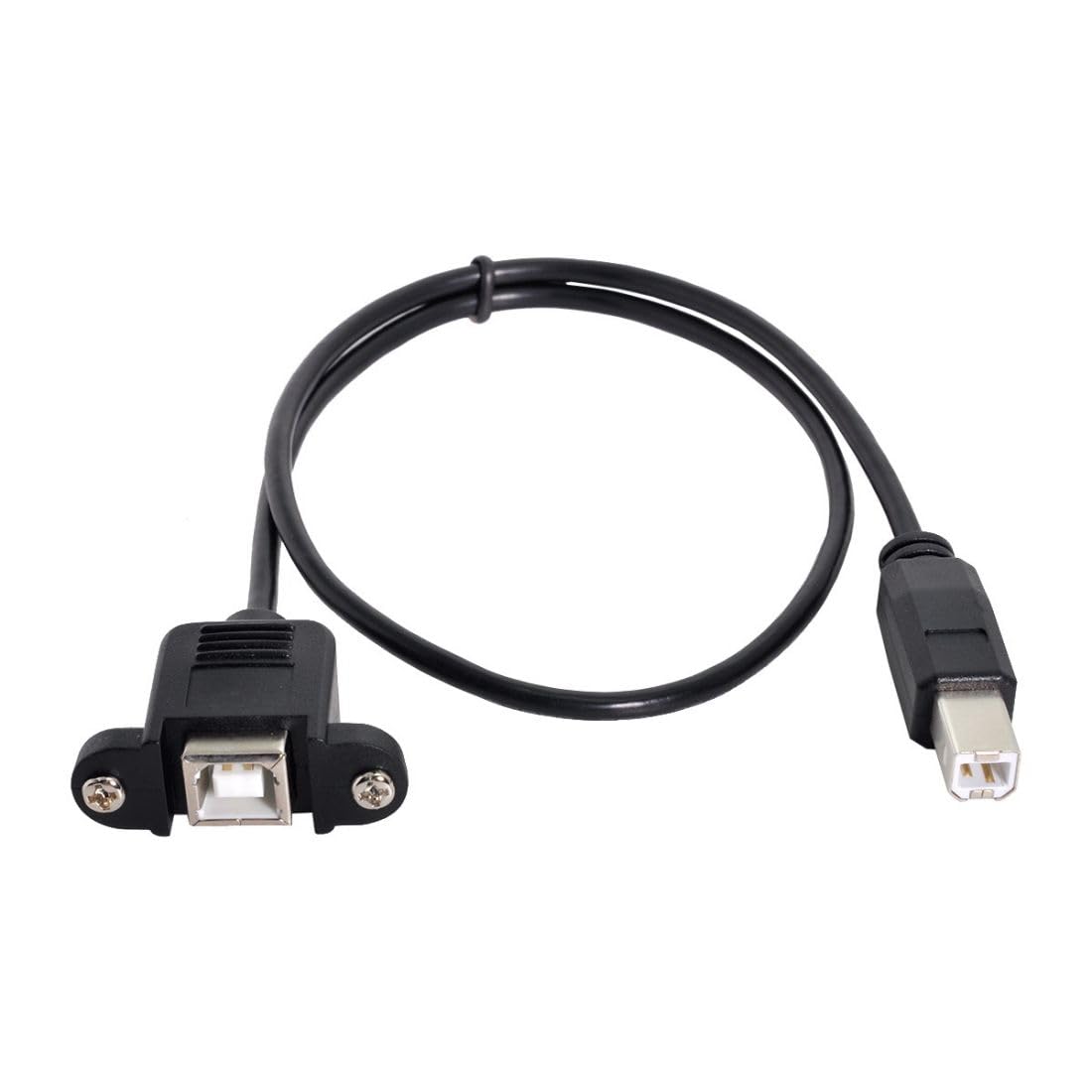 chenyang USB 2.0 Type B Printer Scanner Hard Disk Extension Data Cable with Screws for Panel Mount 50cm