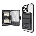Pelican MagSafe Wallet for iPhone - Heavy Duty MIL-STD Snap-On Phone Magnetic Wallet and Phone Card Holder - Detachable and Slim Hard Case for iPhone