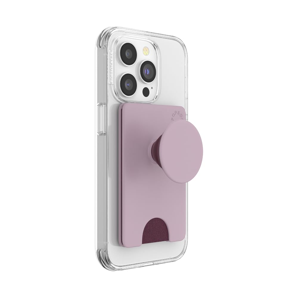PopSockets Adhesive Phone Wallet and Card Holder with Grip, Light Pink - Blush Pink