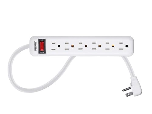 Monoprice Power & Surge - 3 Feet Cord - White | 15A / 125V / 1875W