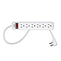 Monoprice Power & Surge - 3 Feet Cord - White | 15A / 125V / 1875W