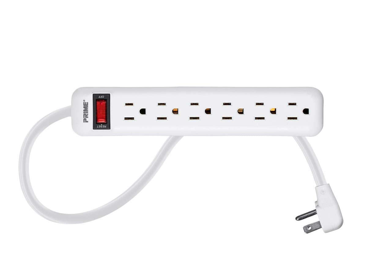 Monoprice Power & Surge - 3 Feet Cord - White | 15A / 125V / 1875W