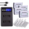 Batmax 4Packs NP-BX1 Battery (1600mAh) and LCD Dual USB Charger for Sony NP BX1/M8, Cyber-Shot DSC-HX80, RX1, RX1R, RX100, RX1RII, H400, HX300, HX50V