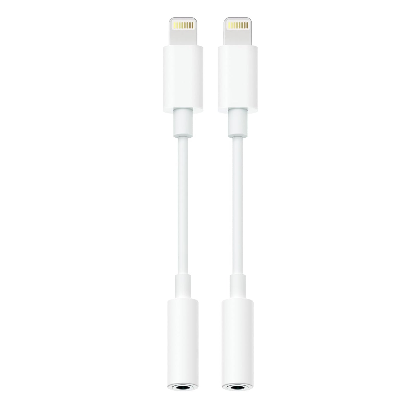 Lightning to 3.5mm Headphone Adapter for iPhone - 2 Pack Hi-Fi iPhone Aux Adapter Converter Jack Dongle Audio Cord for Apple iPhone 14 13 12 11 X XS