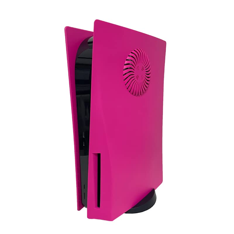 PS5 Plate Cover Case PS5 Faceplate Cooling Version Skin for Playstation 5 Disc Edition Upgraded Turbo Vents PS5 Replacement Side Plate Hard Shockproof
